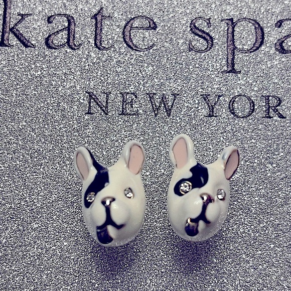 Kate Spade ♠️ Enamel Dog Earrings 🐩 - Picture 2 of 3